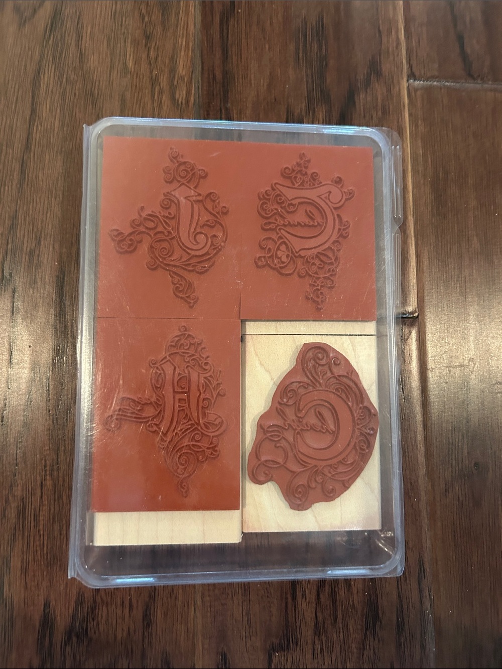 Stampin’ Up! Illuminations Set of 4  Monogram Rubber Stamps